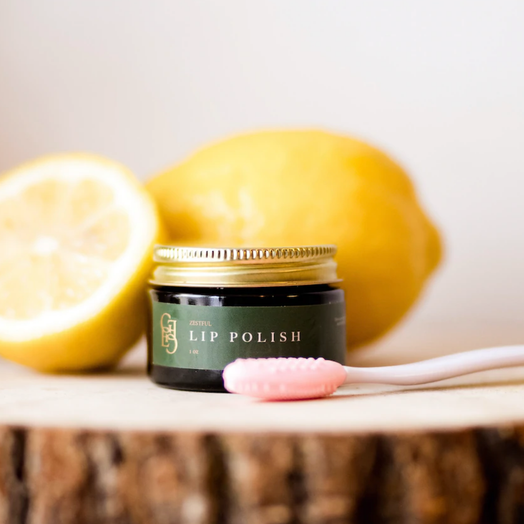 Zestful Lemon Lip Polish | Golden Essence Co.